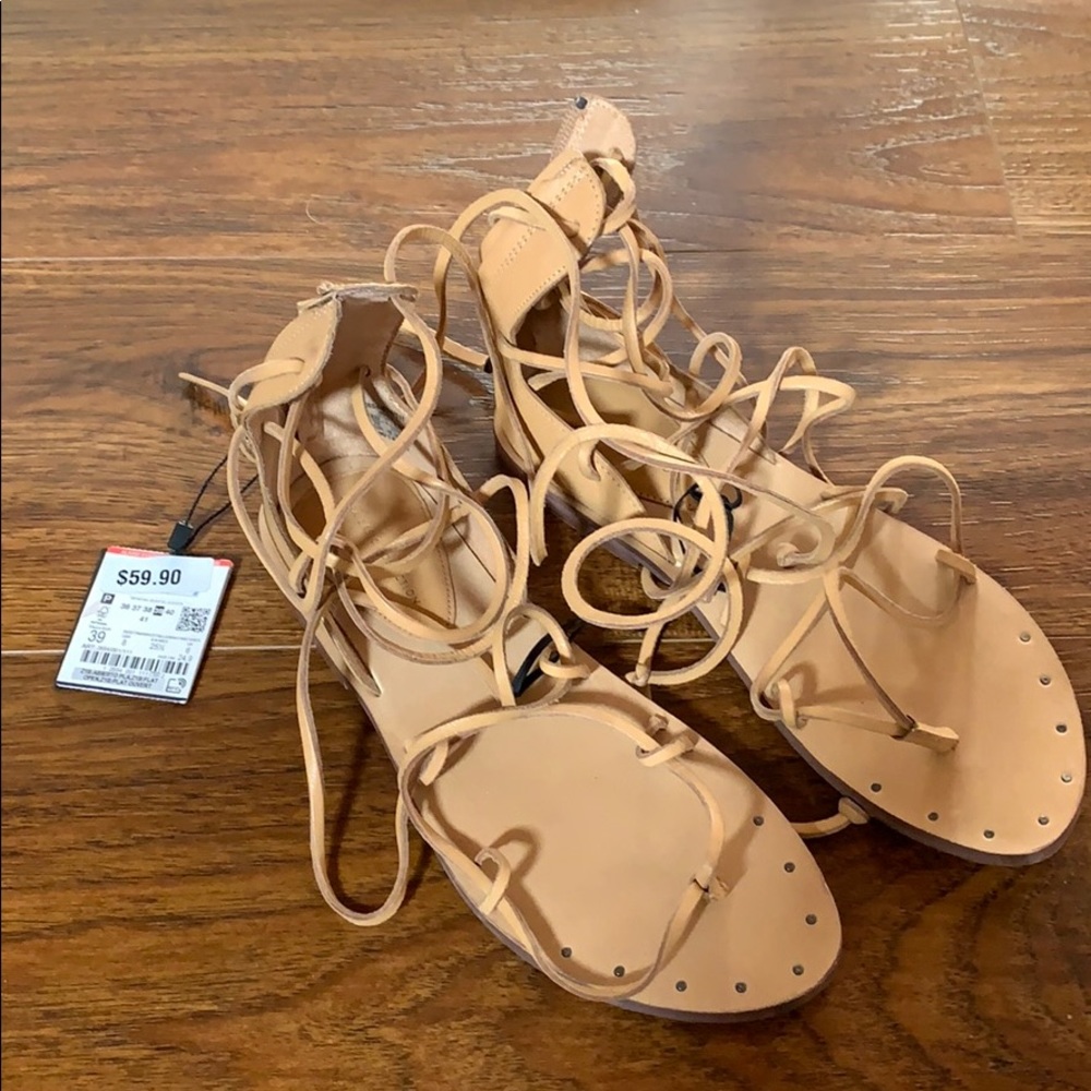 Zara wrap up sandals